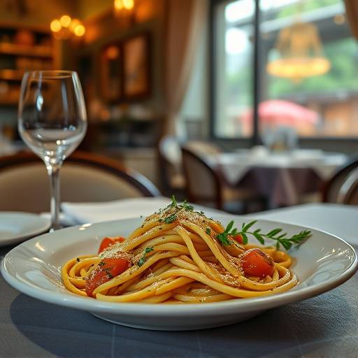 Fotografia di still life di un piatto di pasta fresca fatta in casa in un ristorante di Firenze