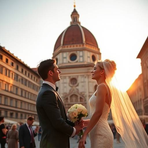 Fotografia di un matrimonio elegante celebrato a Palazzo Vecchio, Firenze
